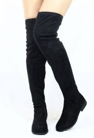 Bamboo Montana-56 Suede Over the knee Thigh high boots-0