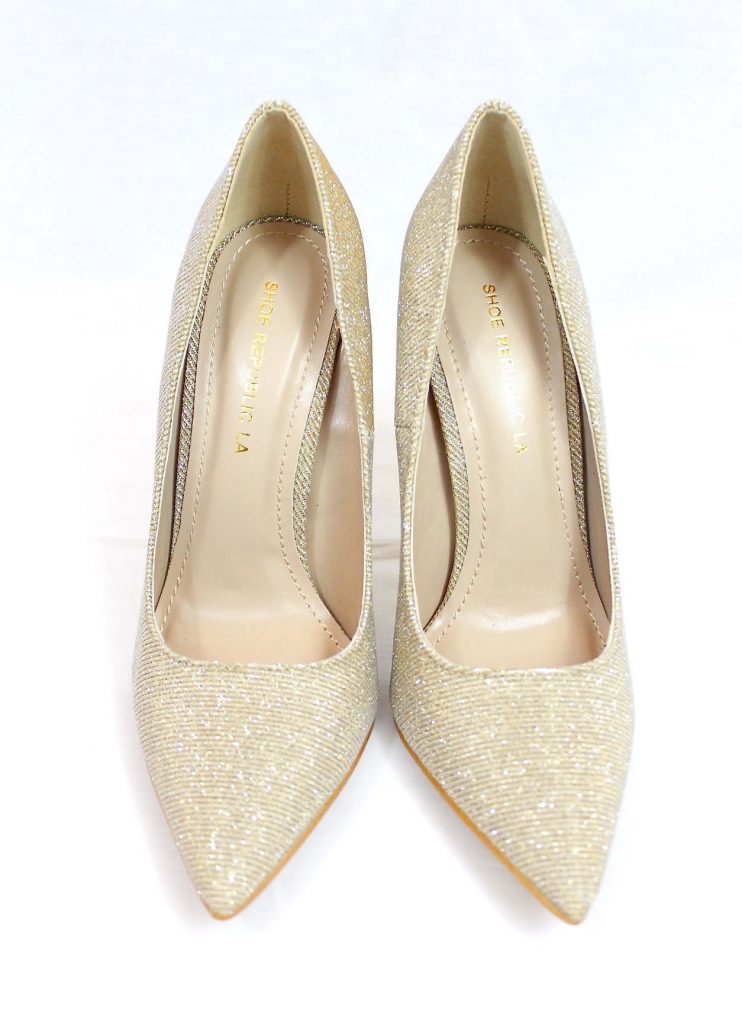 Shoe Republic Shiner Gold | Wowtrendz | Dress Stiletto Pumps