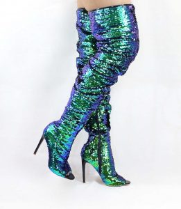 mermaid sequin boots
